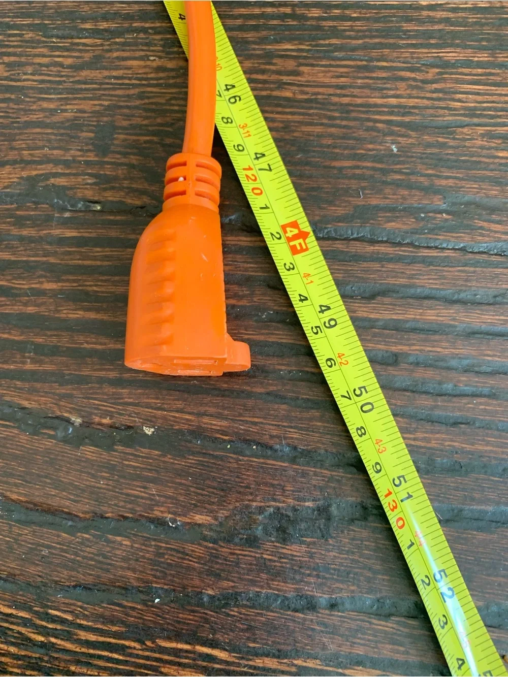 4 ft. Outdoor Extension Cord - 16/3 AWG Short Grounded Orange Power Cable